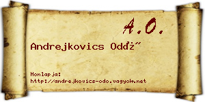 Andrejkovics Odó névjegykártya